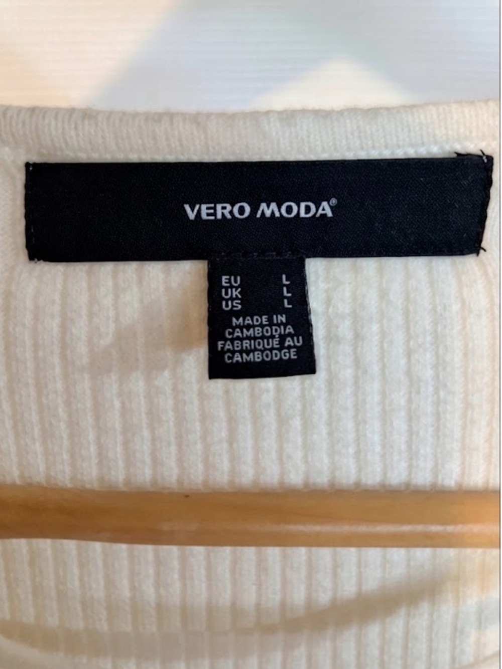 Vero Moda Cream Ribbed Open Cardigan - Picture 7 of 7